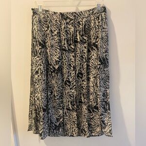 Who What Wear Black and Cream A-Line Skirt